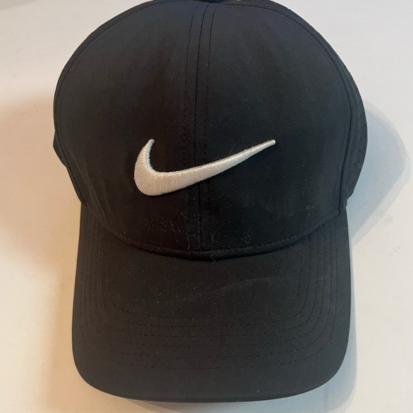 Vintage Nike Panel Running Black Hat Sz ML Fitted Classic99 DriFit - Picture 4 of 10